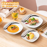Celestia Serviesset Bianca - 18 delig - 6 personen - Wit - Dinerborden - Bordenset - Diepe borden - Ontbijtborden - Servies - Keukenservies