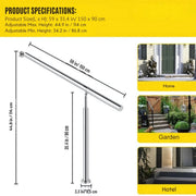 Trapleuning - 150cm - Balustrade voor 1-2 tredens - Houders - Leuningen voor Trappen - Staal - Met trapleuninghouders
