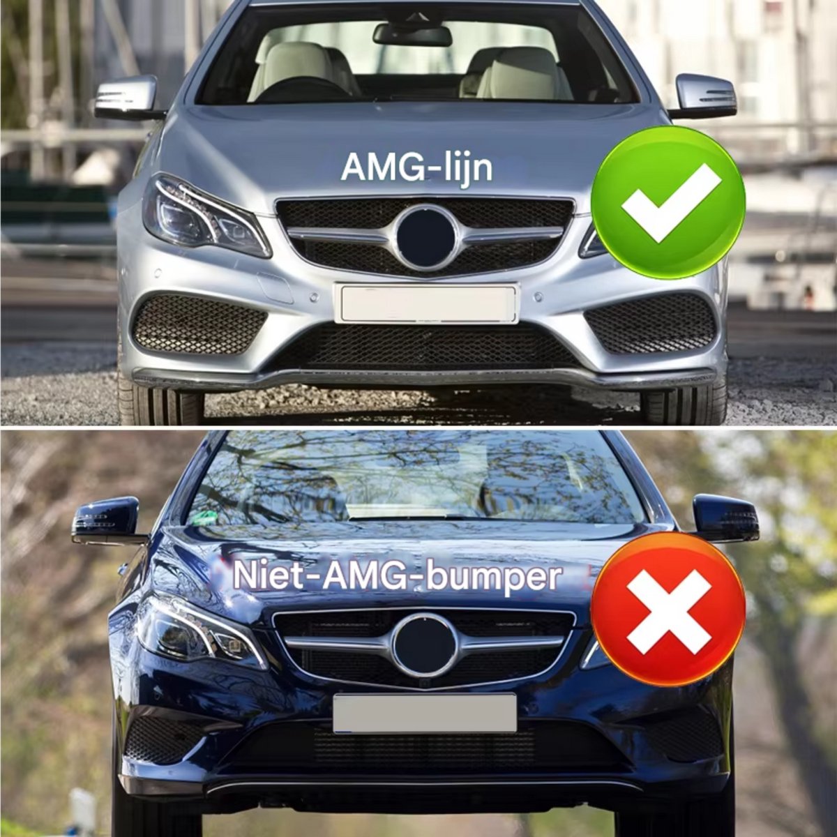Voorbumper - Voor Mercedes E-Klasse W207 Coupe 2014-2016 - Auto accessoires - Lipspoiler - Gloss Zwart
