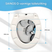 WC-bril - Toiletbril – Voor Toilet & Badkamer – Soft-Close - Ureum-Kunststof - Met print
