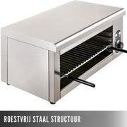 Salamander Grill - 2000W - Vleeskuikens - 450x260 mm - Kaassmelter - Professioneel Grillapparaat