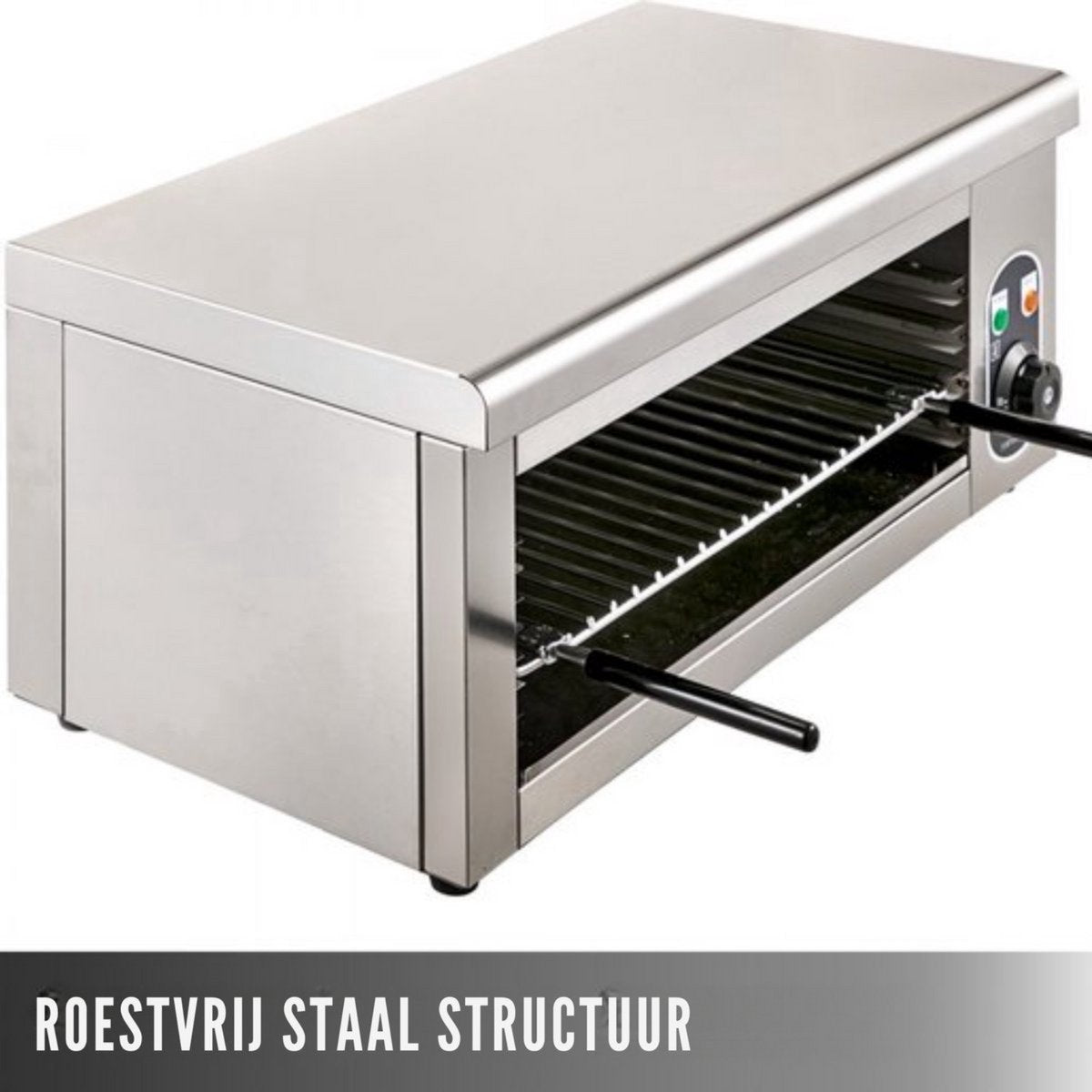 Salamander Grill - 2000W - Vleeskuikens - 450x260 mm - Kaassmelter - Professioneel Grillapparaat