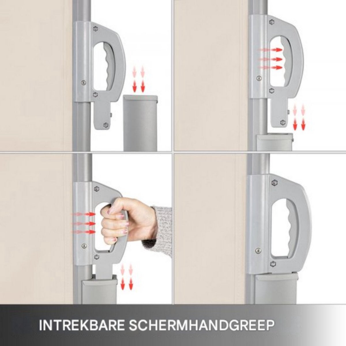 Windscherm uittrekbaar - Terras of camping - Uitschuifbaar - Winddoek - Zijscherm oprolbaar - 160 x 300 cm
