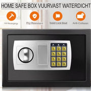 Digitale Stalen Beveiligingskluis Virello - Commerciële Kluis - Wandmontage - 2 Sleutels - 4.6L