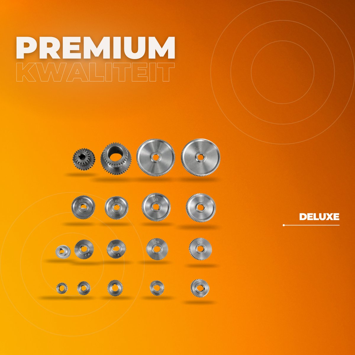 Metalen Draaibank Gears PRO - 18 Versnellingen - Metalen Precisie Tandwielen - Gepolijst