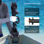 Elektromotor met regelaar- 24V Buitenboordmotor - Vaarbewijsvrije Bootmotor - elektrisch- 1500-1700rpm met Versnellingen