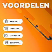 Luxe Trapleuning - Balustrade - Binnen en buiten - Houders - Leuningen voor Trappen - Staal - Met trapleuninghouders - 270cm
