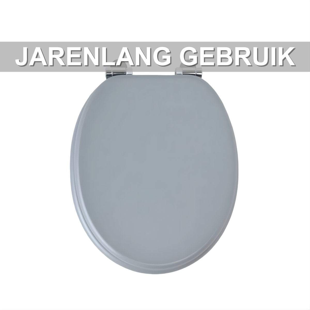 WC-bril - Toiletbril – Voor Toilet & Badkamer – Soft-Close – MDF - Grijs