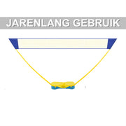 Badmintonnet- Badmintonset - Badmintonrackets- Voor sport en recreatie - Compleet met rackets en shuttlecocks - Geel
