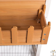 Happyment Houten Konijnenhok - Konijnenren voor binnen & buiten - 2 Verdiepingen - Black friday - Kerstcadeau
