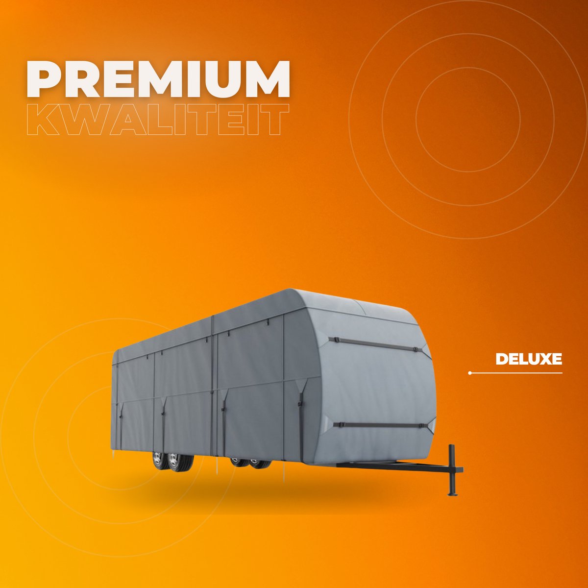 Caravanhoes deluxe - Voor buiten - Camperhoes - Weerbestendige - 642 x 296 x 251 cm - Beschermhoes voor buitenopslag