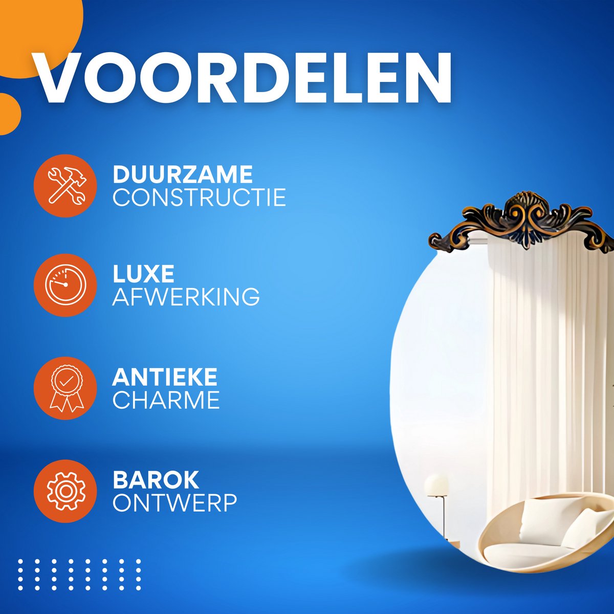 Ovale Badkamerspiegel Dublin - 60cm - Spiegel voor badkamer