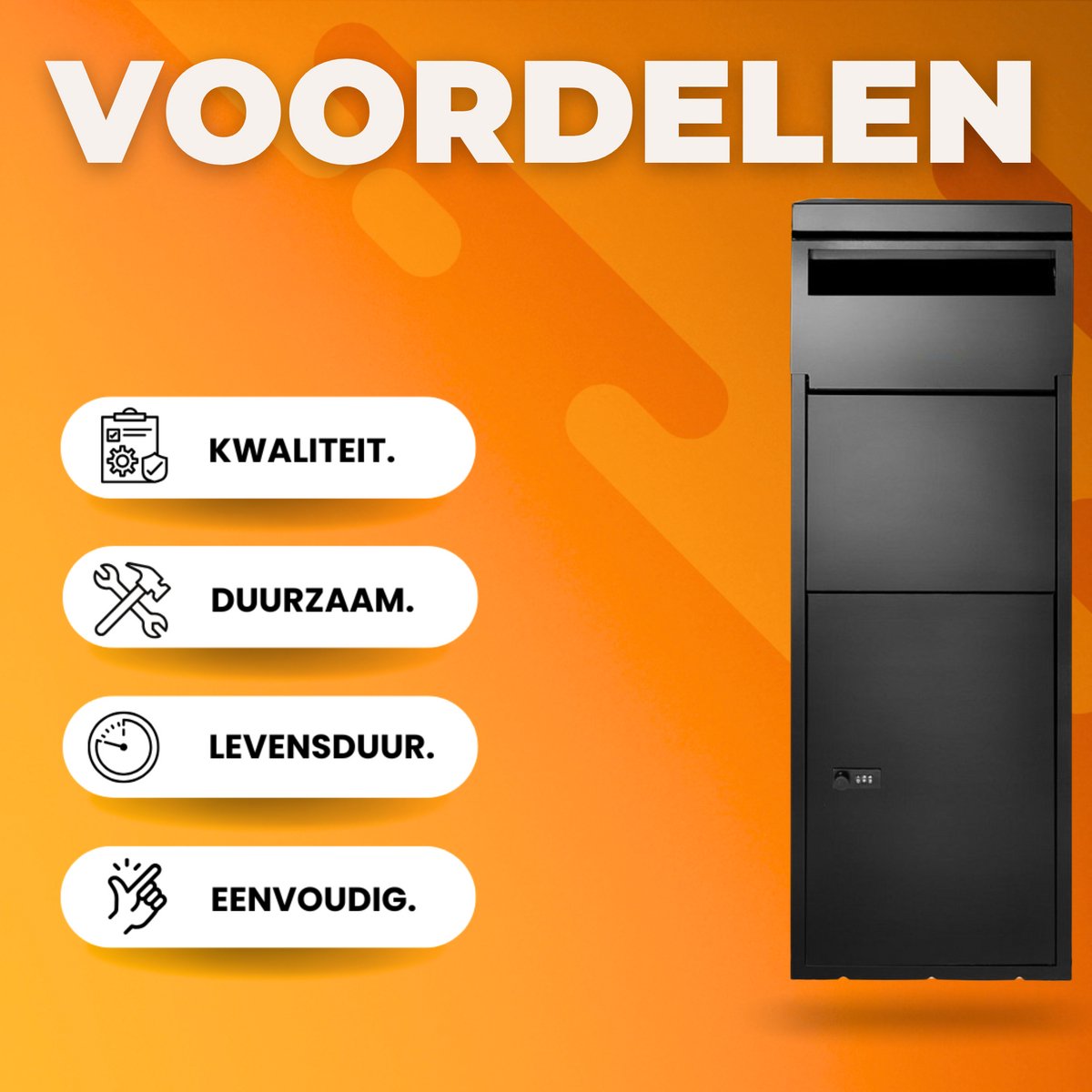 Luxe pakketbrievenbus - Pakketbox - Pakket brievenbus - Vrijstaand - 50kg Brievenbus voor Buiten