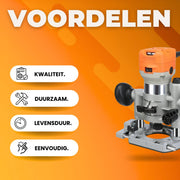 Kantenfrees PRO - Multifunctionele kantenfreesmachine - Bovenfrees trimmer - 800W - 10000-30000rpm