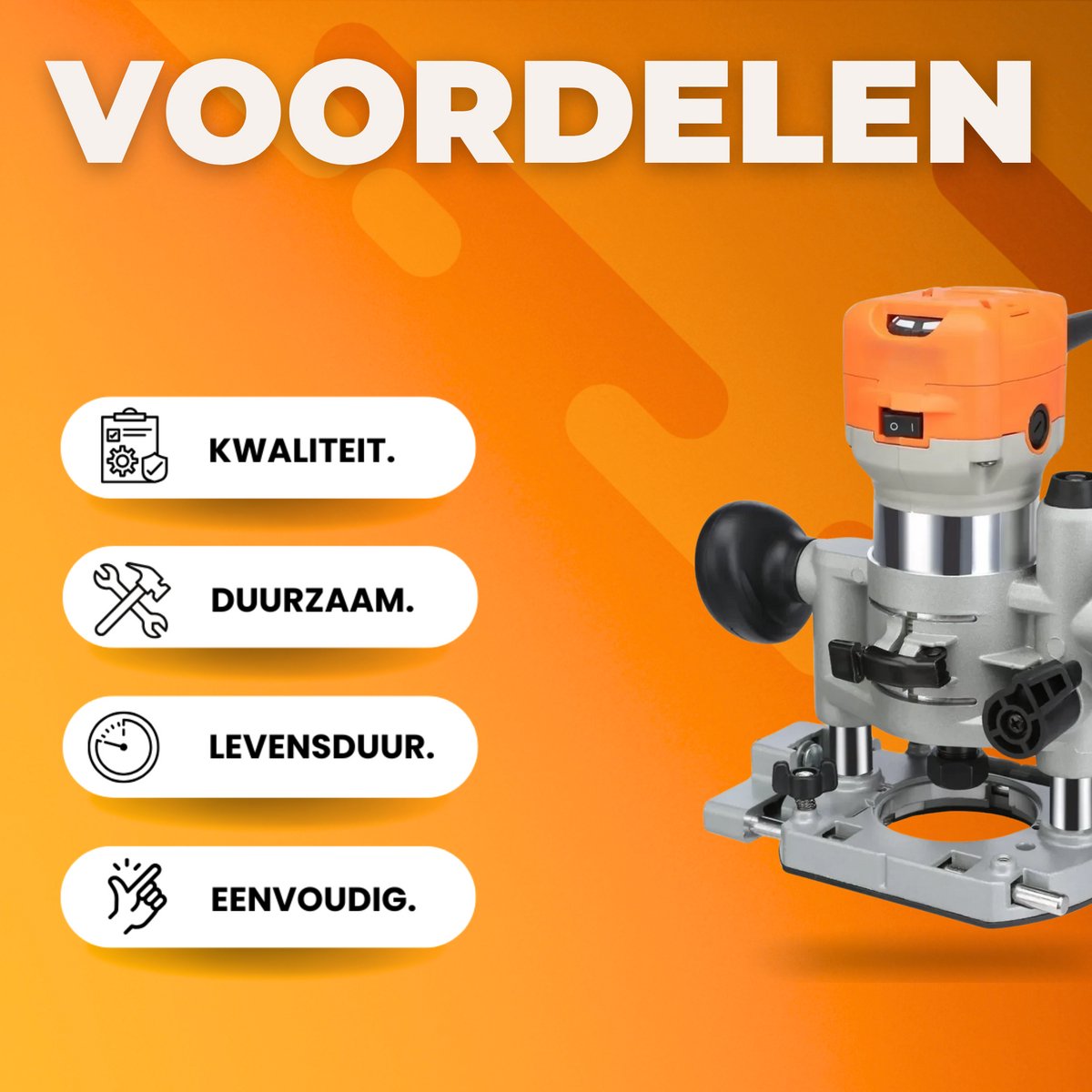 Kantenfrees PRO - Multifunctionele kantenfreesmachine - Bovenfrees trimmer - 800W - 10000-30000rpm