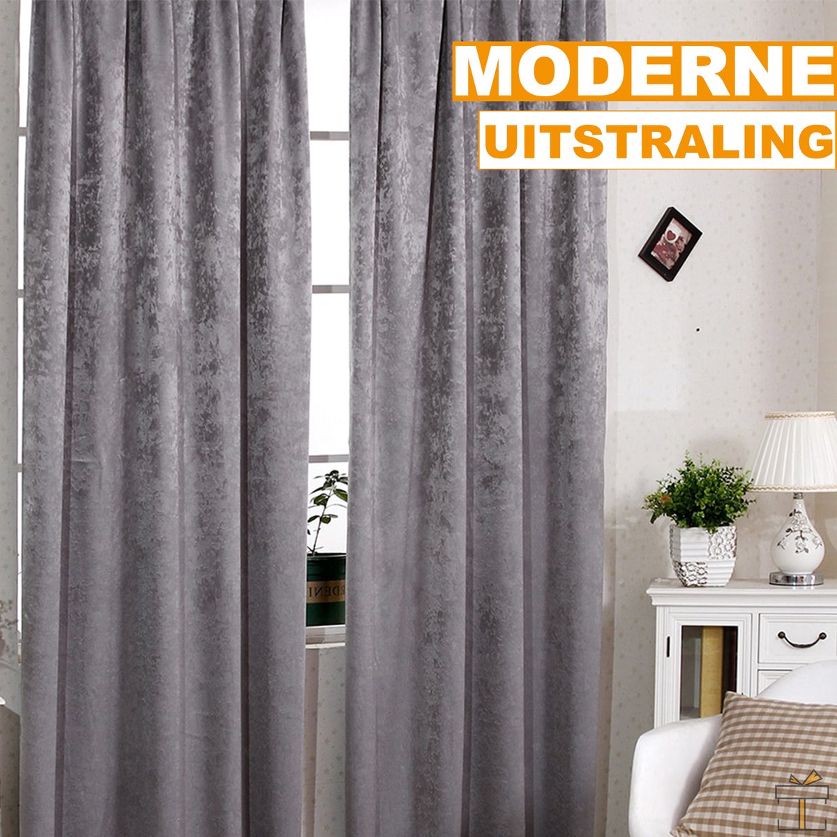 Happyment® Gordijnen Set van 2 - Verduisterend & Isolerend - Grijs - Rails - Gordijn - 135x245 cm - Zwaar