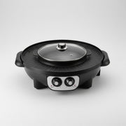 Koreaanse BBQ/Hotpot - Zwart - Koreaanse Grill - Inclusief Deksel