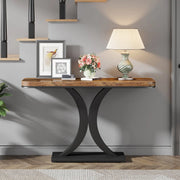 Console tafel Valdera - Wandtafel - Sidetafel - Dressoir - Massief hout en metaal - Haltafel - Woonkamer of hal