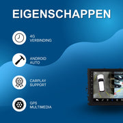 Auto Radio - Voor VW Volkswagen MQB Polo Plus, T-Cross, T-Kruis, T-Roc - CarPlay, 4G, Multimedia GPS Navigatie
