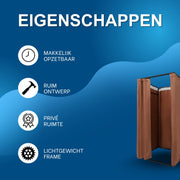 Paskamer met gordijn - Pashok - Opvouwbaar - Kleedkamer - Voor kledingwinkels - Coffee
