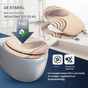 WC-bril - Toiletbril – Voor Toilet & Badkamer – Soft-Close – Duurzaam Kunststof - Met print