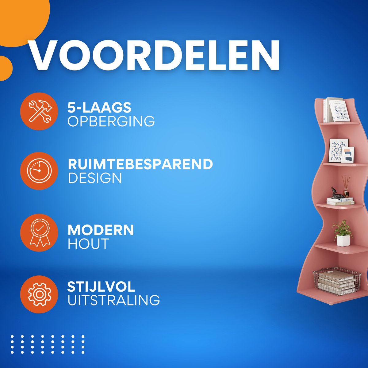 Moderne boekenkast 5 lagen - Zwart - Boekenrek - Woonkamer, slaapkamer en kinderkamer - Hout - 50 cm (D) × 48 cm (B) × 177 cm (H)