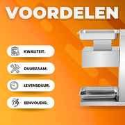 Elektrische Vlees en groentesnijmachine - Gehaktmolen - Vleesmolen - Snijmachine - 750W RVS - Met wieltjes - Keukenapparaat
