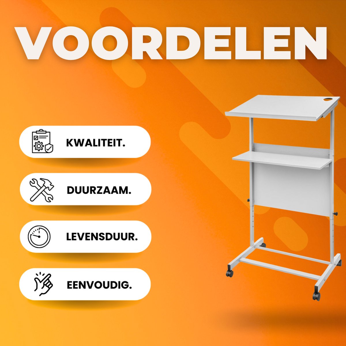 Lessenaar - Podiumstandaard - Sta bureau - Voor voorstelling of kerk - Opbergplank