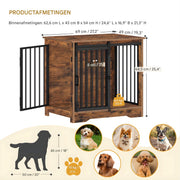 Hondenbench - Hondenkrat - Hondenkennel - Hondenhok - 69 cm - Voor Thuisgebruik - VIntage bruin