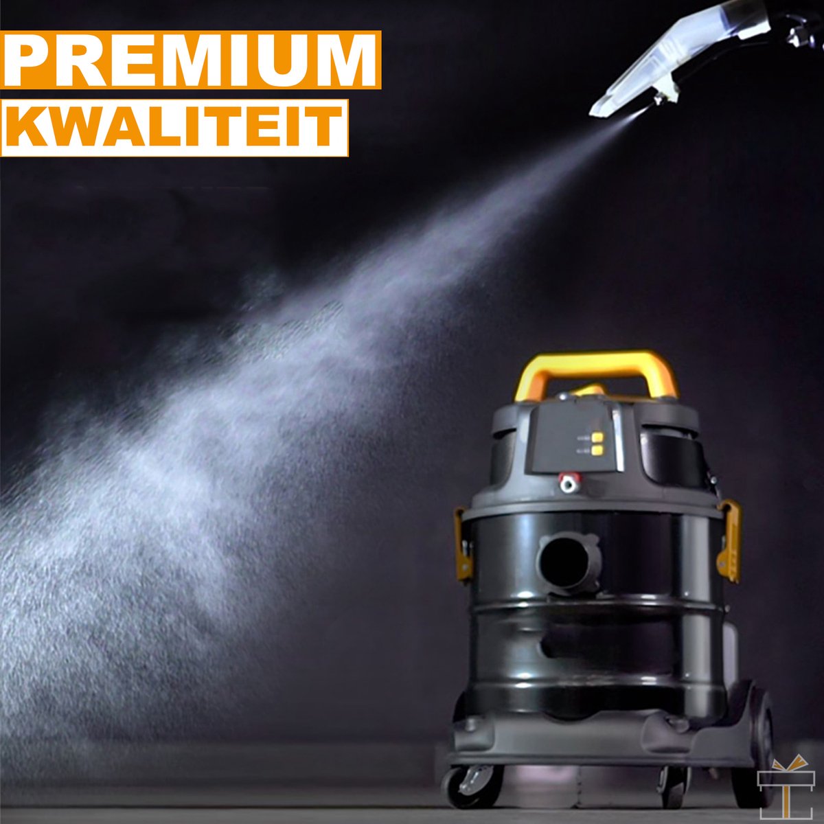 Happyment® Tapijtreiniger machine - Vlekkenreiniger bank - Auto - Stofzuiger - Meubelreiniger - 30L - Zwart - Black friday - Kerstcadeau