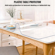 Tafelzeil - PVC Folie - Tafelbeschermer - Tafelkleed transparant - Tafelhoezen - 107 x 244 cm Meubelhoes