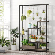 Plantenstandaard met 5 lagen - Plantenrek voor Binnen - 180cm - Plantenladder - Grijs