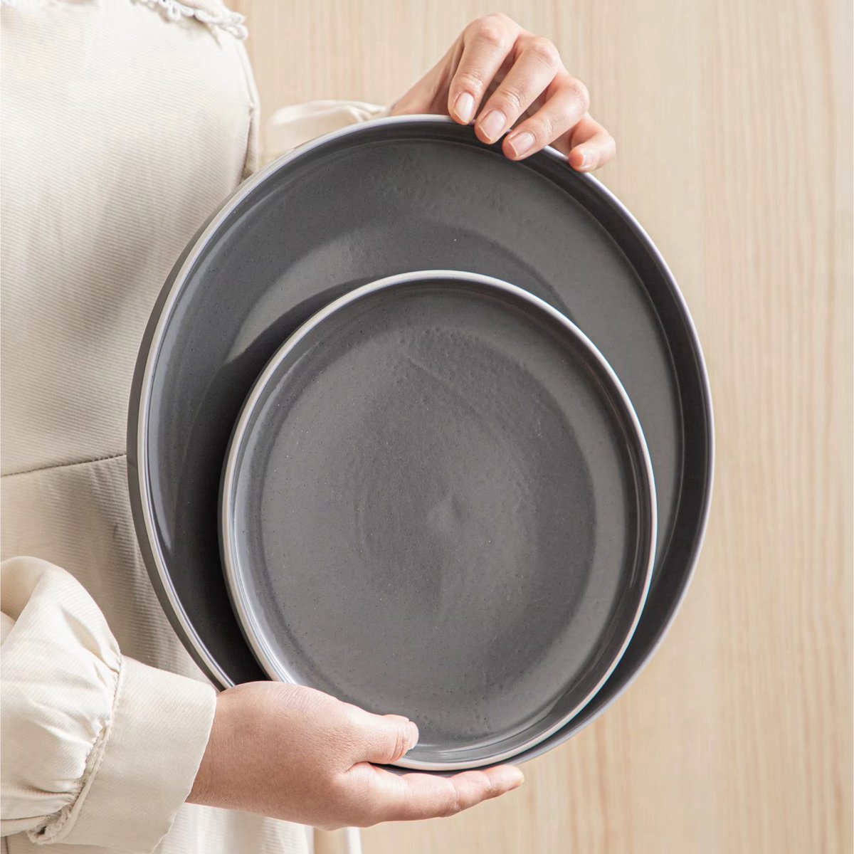 Eleganza Castella Serviesset - 16 delig - 4 persoons - Grijs - Dinerborden - Bordenset - Diepe borden - Ontbijtborden - Servies - Keukenservies - Luxe design - Tafelstijl