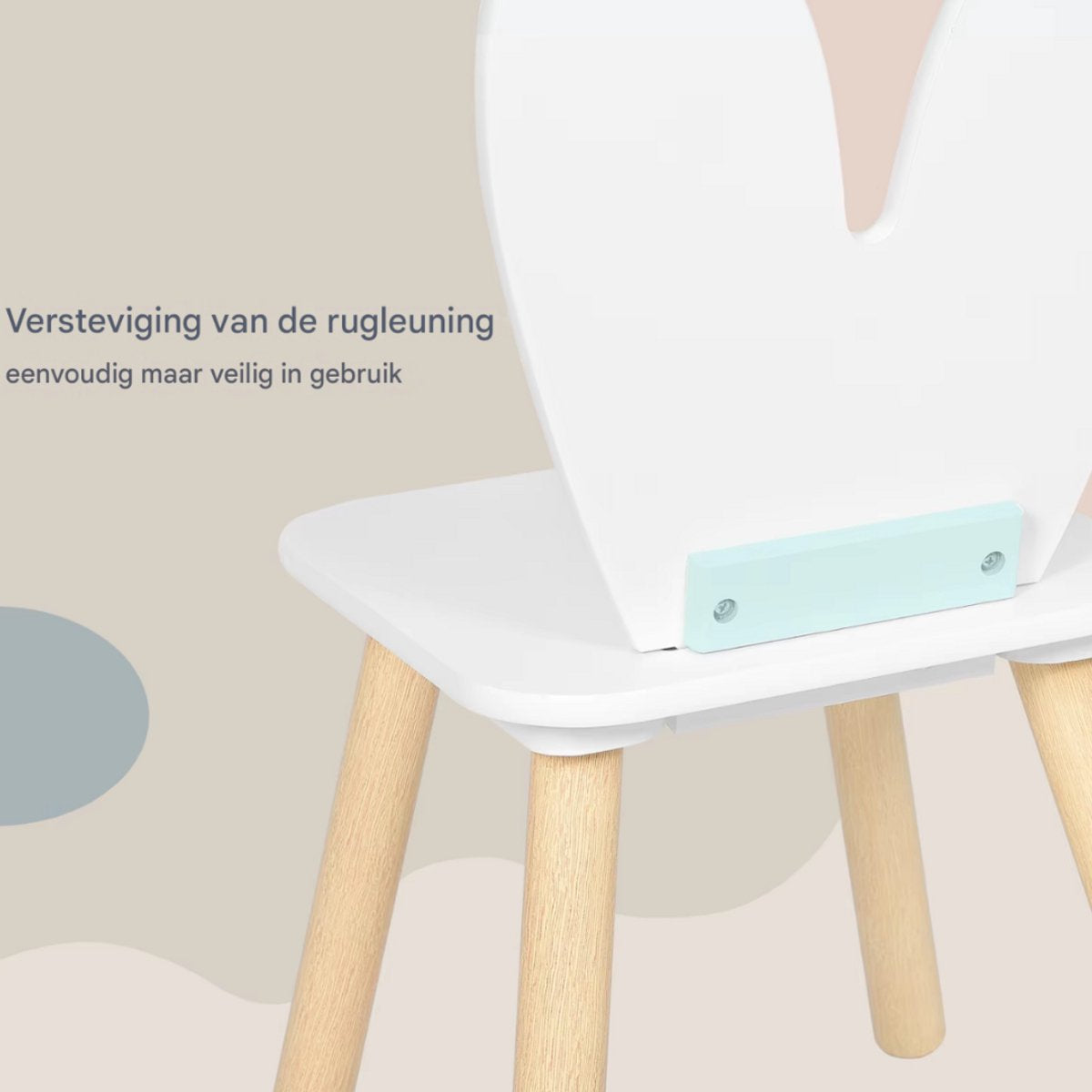 1 Set Kindertafel met 2 Stoelen - Voor Kinderactiviteitentafelset - Voor Eten, Schilderen, Leren en Lezen - Voor Kinderdagverblijf en Kleuterschool