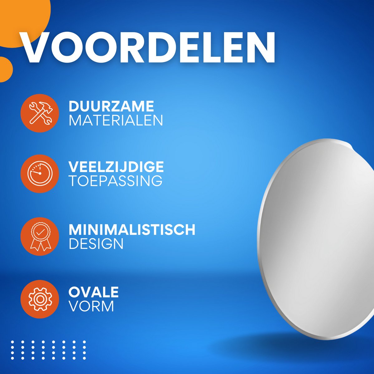 Ovale Wandspiegel Nulad - Organisch - 50x70cm - Voor Woonkamer, Slaapkamer & Badkamer - Decoratieve - Walnoothouten Frame