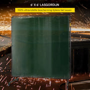 Lasscherm - Lasbeschermingsgordijn - Lasgordijn - Lasdeken - Slijpscherm - Beschermingsgordijn vinyl - 180X180