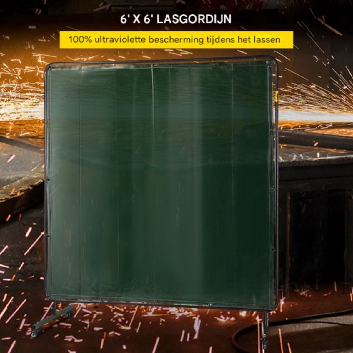 Lasscherm - Lasbeschermingsgordijn - Lasgordijn - Lasdeken - Slijpscherm - Beschermingsgordijn vinyl - 180X180