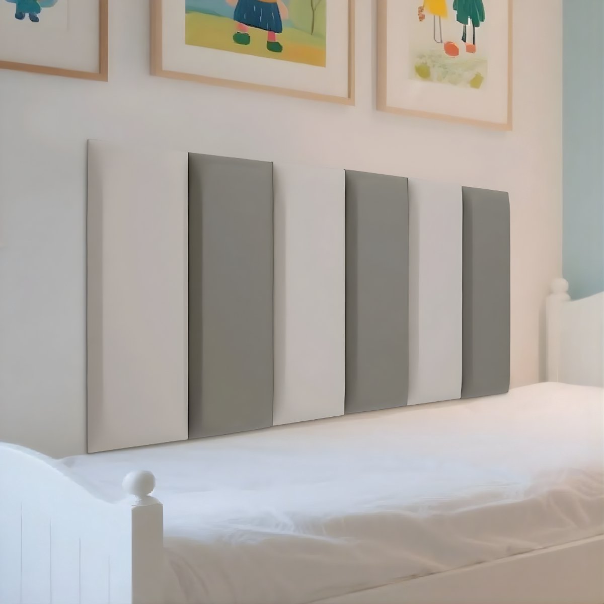 Bedhoofd - Hoofdbordkussen - Hoofdbord - Voor interieurdecoratie en bedhoofdbescherming - Grijs