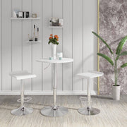 Bolt Edge Ronde Bartafel - Wit - Verstelbaar - Hout Metaal - 60x60x68-88cm