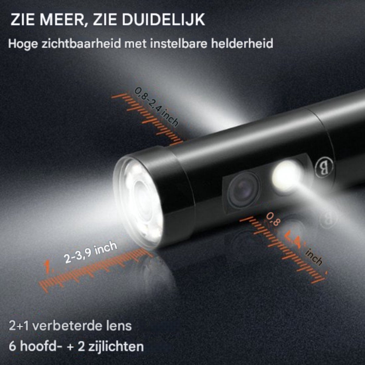 Happyment Endoscoop Deluxe - Inspectie Camera - Triple lens 5M – Full HD - IP67