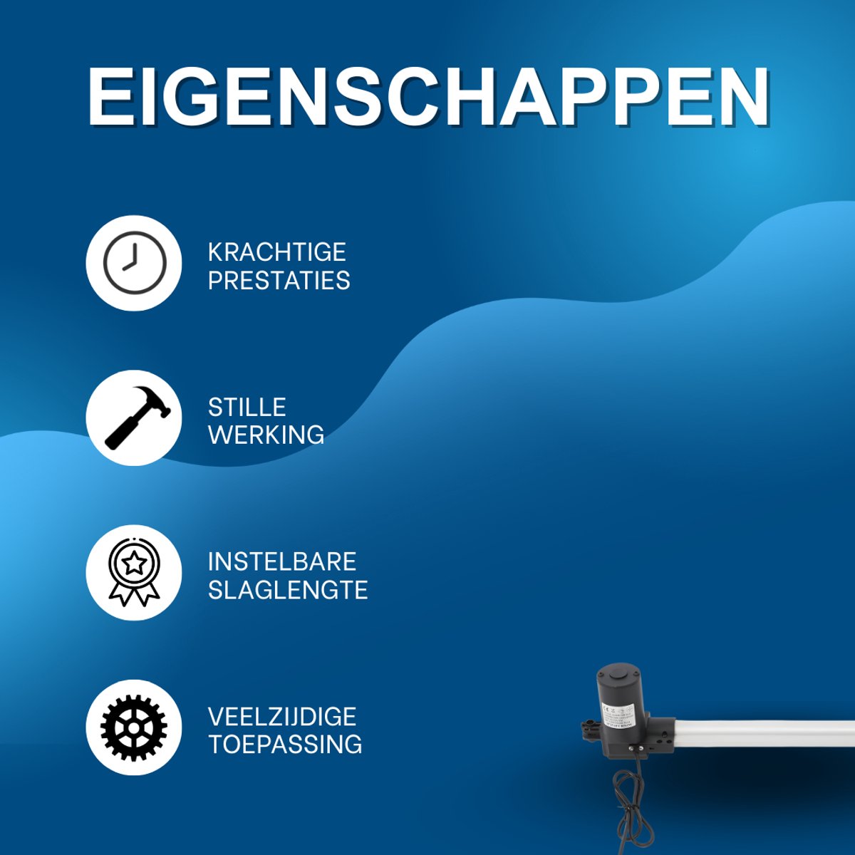 Lineaire actuator - Voor relaxfauteuils, tv-liften, massagetafels en elektrische banken - Krachtige en stille verstelling - Elektrisch met instelbare slaglengte