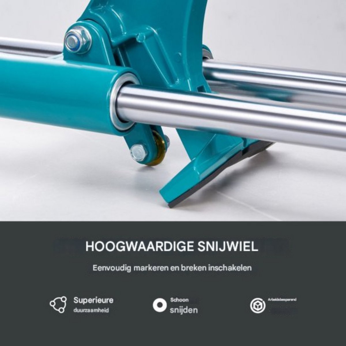 Tegelsnijder Brutal- 1200mm Snijlengte - Tegelsnijmachine - Tegelzaag - met Dubbele Rails - 25mm Breedte - Extra Snijwiel