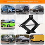 2 Ton Roestvaste Schaarhefkrik Tavien - Snelheid Verchroomd Krukhandvat - Massief Staal voor Vauxhall Corsa, Astra, Zafira, Insignia, Meriva