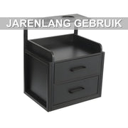 Wandkast - Hangkast - Muurkast - Opbergmeubel - Voor kapsalon - Opbergkast met wandmontage -Zwart