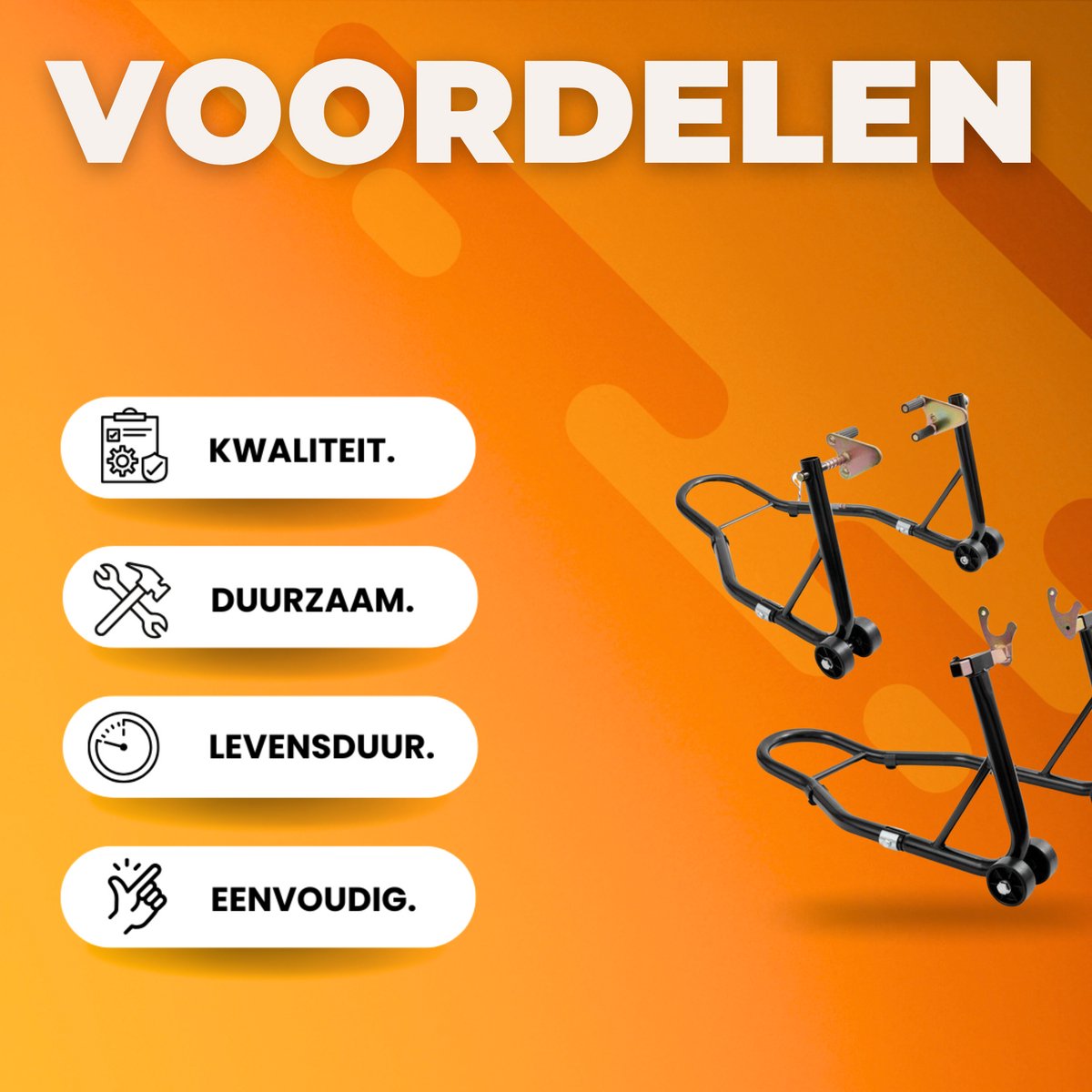 Motorstandaard Set - Motor standaard - Motorsteun - 2 Stuks Reparatiestandaard - 390KG Capaciteit Voorzijde