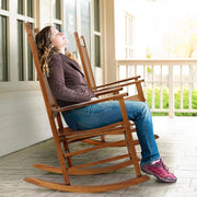 Schommelstoel Vaylen - Wipstoel - Voor Slaapkamer, Woonkamer, Tuin & Balkon - Grote Stoel voor Volwassenen - Houtlook