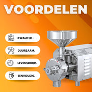 Proffesionele Grain Grinder RVS- Kruidenmolen- Specerijenmolen- 2200W Graanmolen - RVS Keukenmolen
