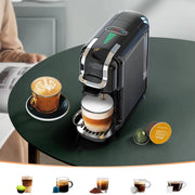 Happyment 5 in 1 Koffiemachine - Koffiezetapparaat - Koffie Automaat - Automatisch - Nespresso - Dolce Gusto - Koffiepoeder - Koffiepads - Zwart