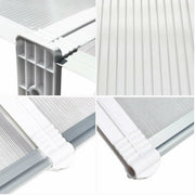 Deur- en Raam Regenhoes - Deurluifel - Overkapping - Moderne Polycarbonaat Zonnescherm en Deurluifel - Bescherming voor Voordeur en Buitenterras - 120x75cm Zwart