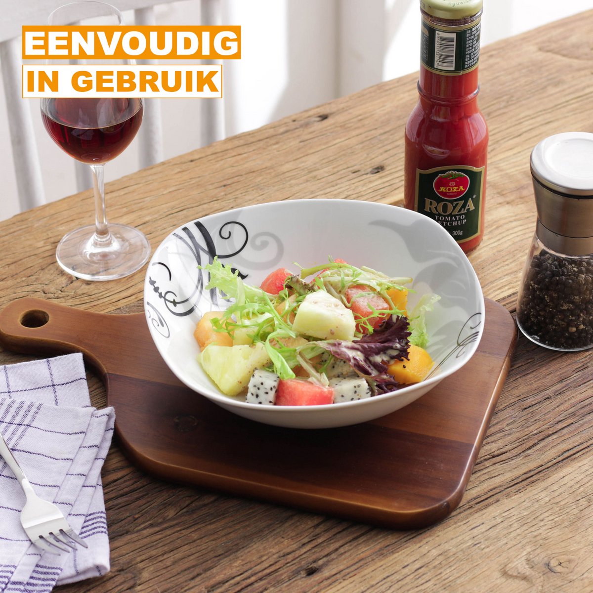 Lorentino Serviesset - 2 delig - 6 persoons - Wit - Dinerborden - Bordenset - Diepe borden - Ontbijtborden - Servies - Keukenservies